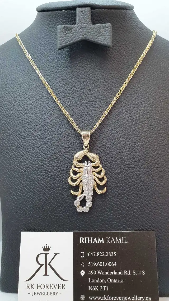 10 yellow chain and pendant # 410_12
