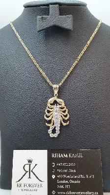 10 yellow chain and pendant # 410_12