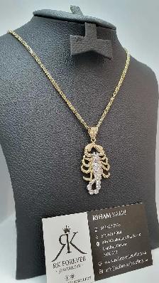 10 yellow chain and pendant # 410_12 - Photo 2