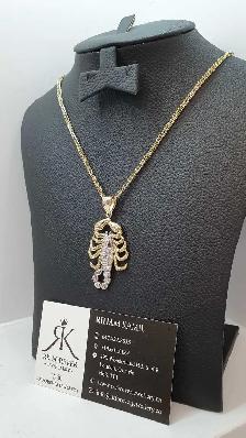 10 yellow chain and pendant # 410_12 - Photo 3