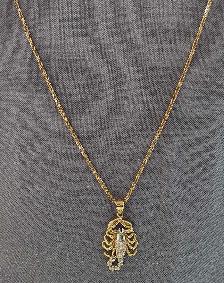 10 yellow chain and pendant # 410_12 - Photo 9