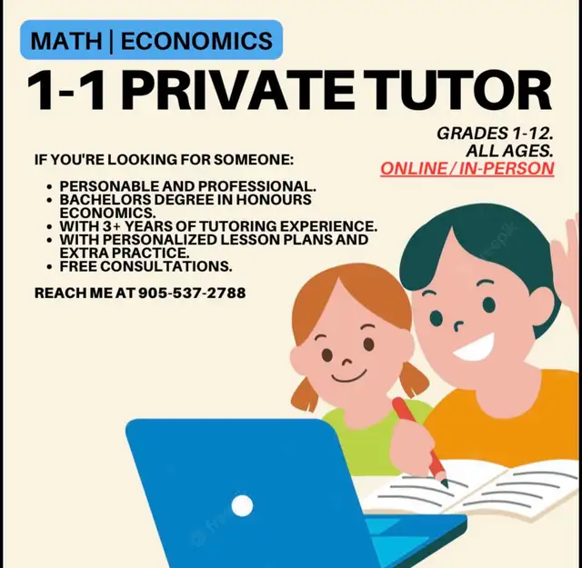 1:1 Math/Economics Private & Personalized Tutor