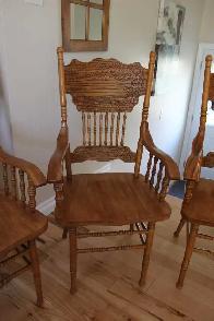 Chaises capitaines (4), chêne solide 25$ch, livré si... - Photo 5
