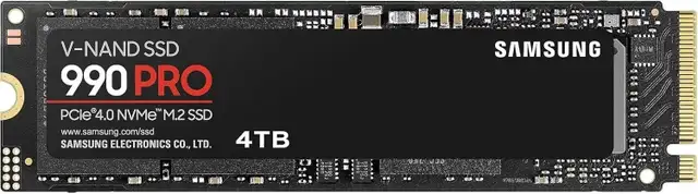 Samsung 990 PRO SSD 4TB PCIe Gen4 NVMe M.2 (MZ-V9P4T0B/AM)