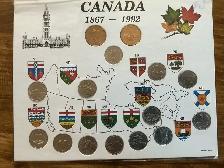 1867-1992 CANADA 125th Anniversary Provincial Set 15Coins ! - Photo 2