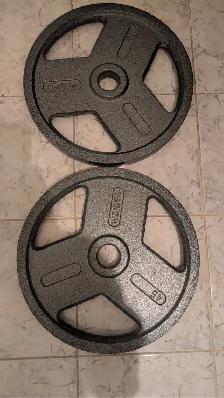Two 45lb Olympic Weight Plates Set pair - Photo 4