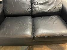 Beautiful Black Leather LOVE SEAT - Photo 3