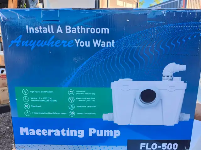 Ineflo Macerating Upflush Toilet Kit # flo-Xhwc500/2192d, BNIB
