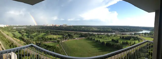 Jasper Ave, 1 Bedroom Condo For Rent, 16 Floor River Valley View