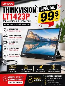 Écran externe Portable Lenovo ThinkVision 14 po Tactile USB 3.0