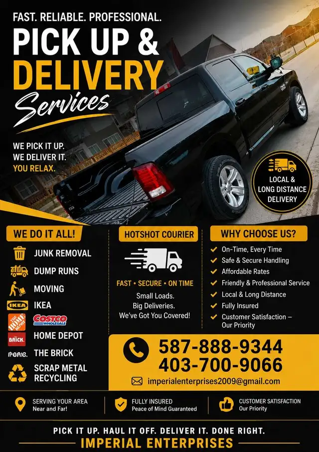 trucks AVAILABLE for DELIVERY n PICKUPS!