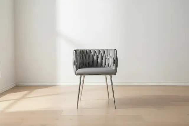 Brand New Velvet Dining Chair with Silver Metal Legs $99