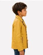 Youth Honey Gold Double-Breasted Leather Jacket - Photo 4