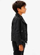 Youth Classic Biker Leather Jacket – Size 6 - Photo 3