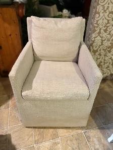 set of two chairs/cream roller style
