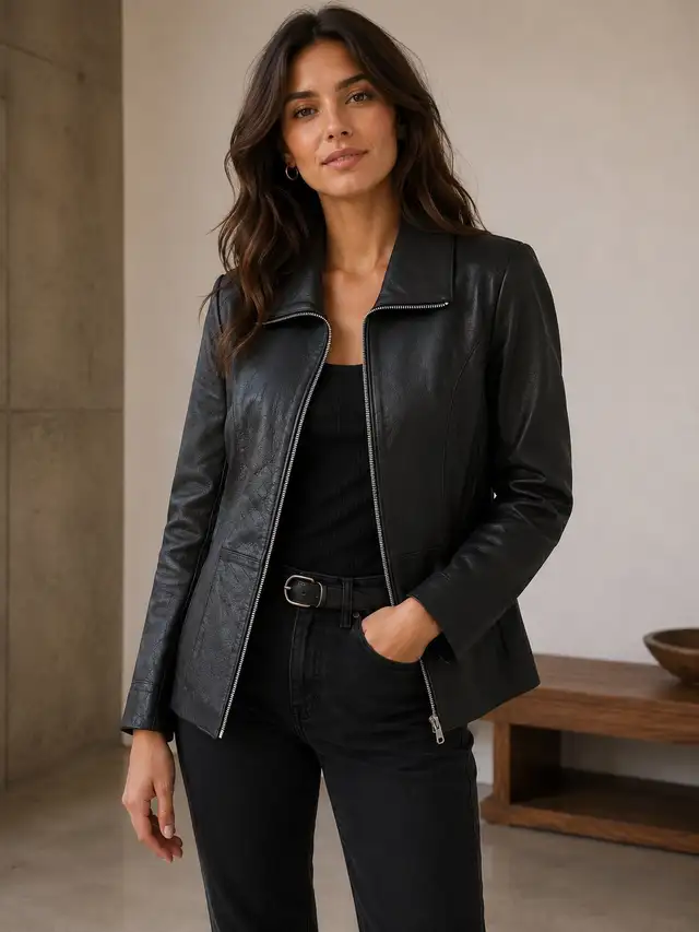 Women’s Genuine Leather Jacket - Size Small
