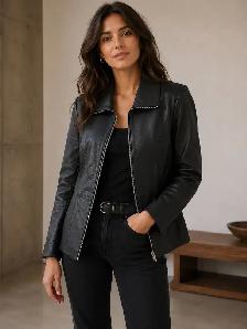 Women’s Genuine Leather Jacket - Size Small