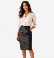 Women’s Genuine Leather Pencil Skirt - Size 4