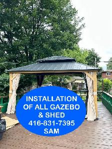 Gazebo installation and shed installation