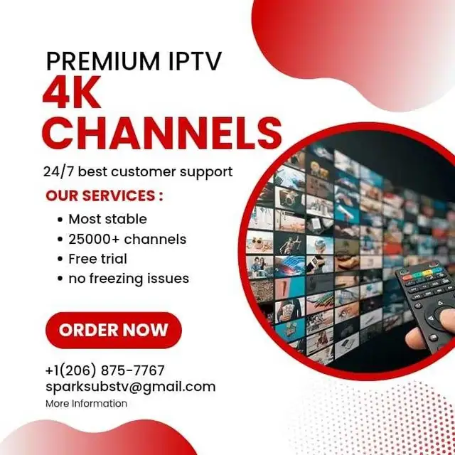 Unlimited IPTV channels with 4K quality