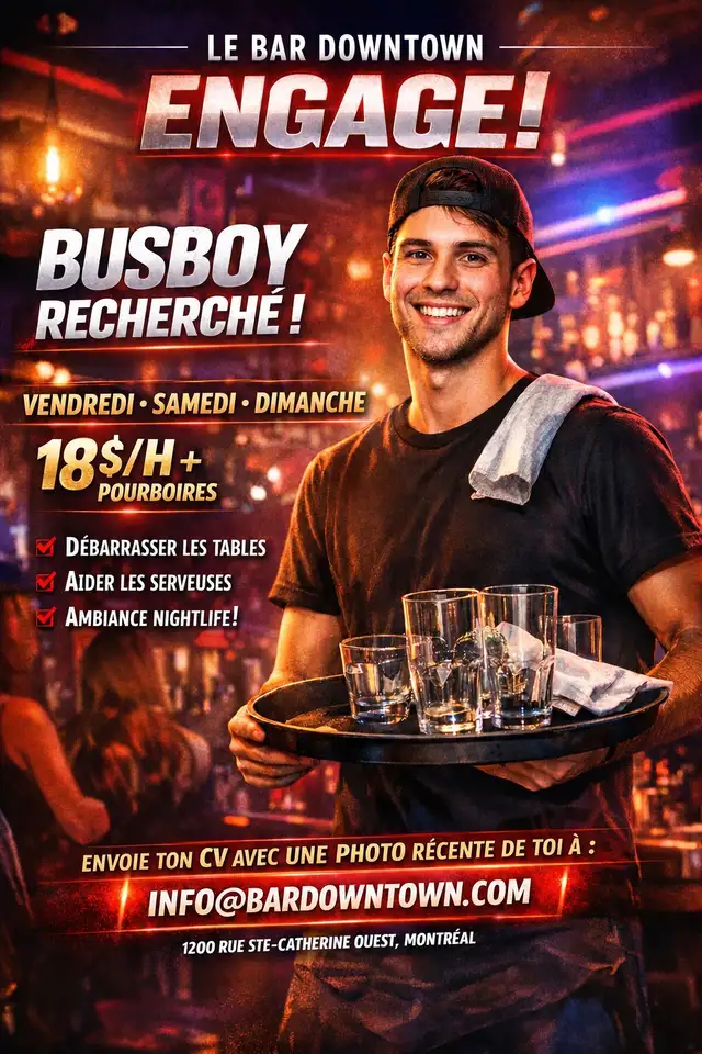 Busboy recherché