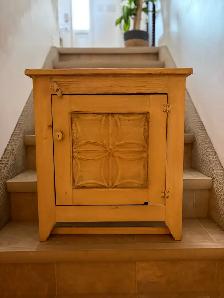 yellow wood country cabinet