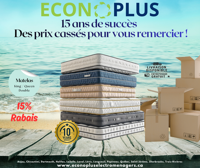 Econoplus Laval Matelas à partir de 199.99$