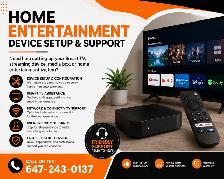 Get Best Home Reliable Entertainment / Setup & Support Available