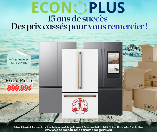 Econoplus Réfrigérateur 36 pouces Boite ouverte a partir de $900