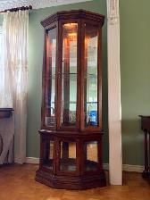 Solid Wood Lit Curio Display Cabinet - Photo 2