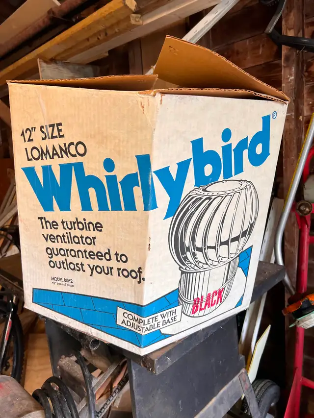 For Sale: Whirly Bird attic ventilation unit.