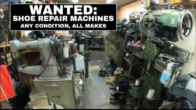Shoe repair machines, will travel throughout western Canada