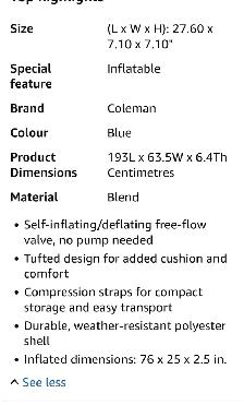 CAMPING MATS ( SELF INFLATING CAMPING MATS) - Photo 3