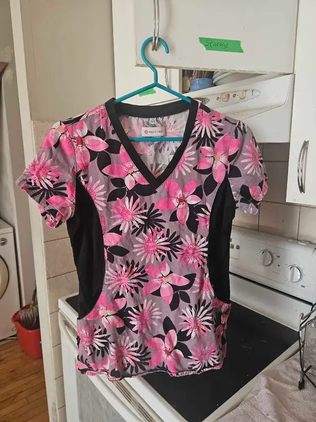 black and pink top
