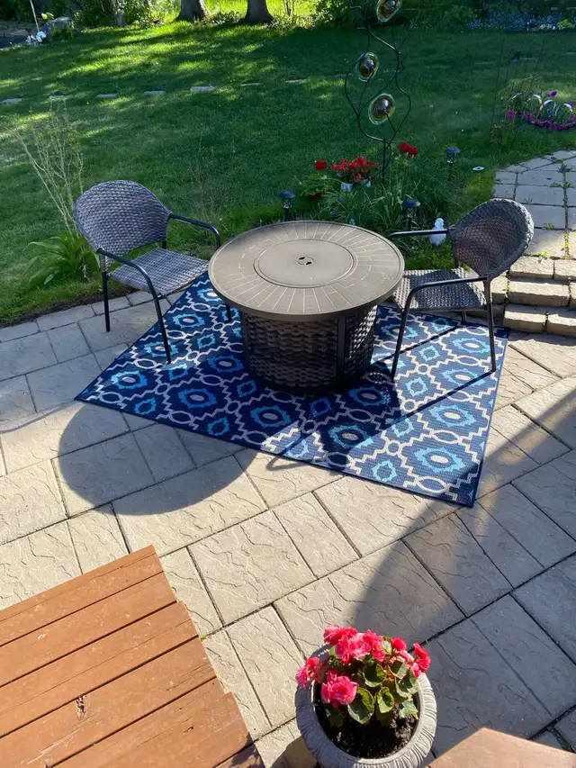 Two identical 5x7 outdoor carpets for sale