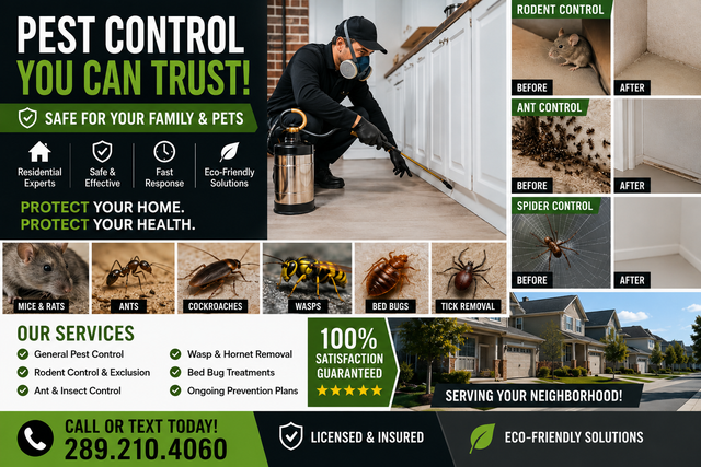 Pest Control Services | Free Inspections | Golden Horseshoe