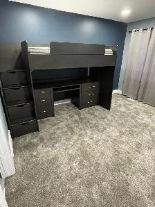 bunk bed set desk and night stand - Photo 2