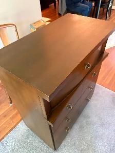 Mid Century Wood Tall Boy Dresser - Photo 4