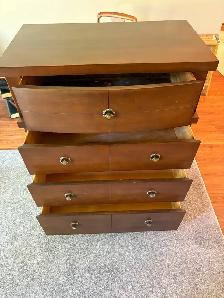 Mid Century Wood Tall Boy Dresser - Photo 5