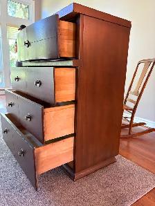 Mid Century Wood Tall Boy Dresser - Photo 6