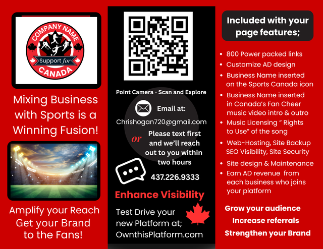 FREE Sports Platform landing page to generate AD income