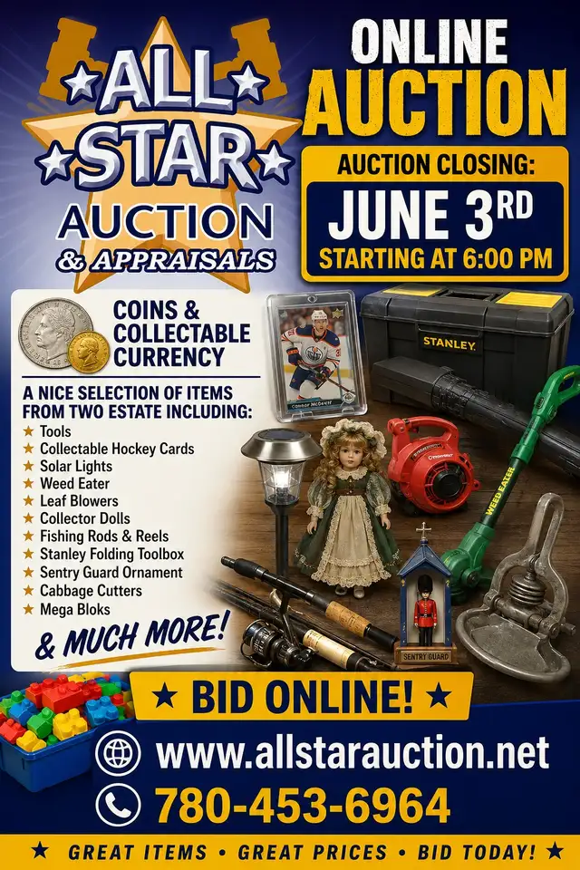 EDMONTON:  Timed Online Estate Auction - June 3rd at 6 pm
