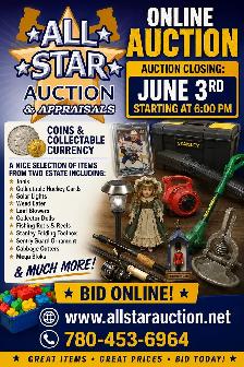 EDMONTON:  Timed Online Estate Auction - June 3rd at 6 pm