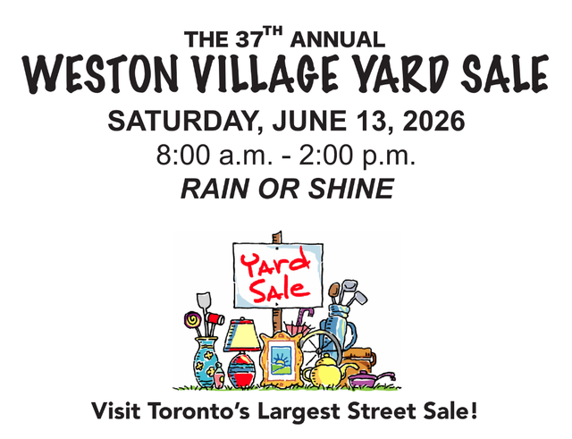 The 37th Annual Weston Village Yard Sale - Saturday June 13th, 2