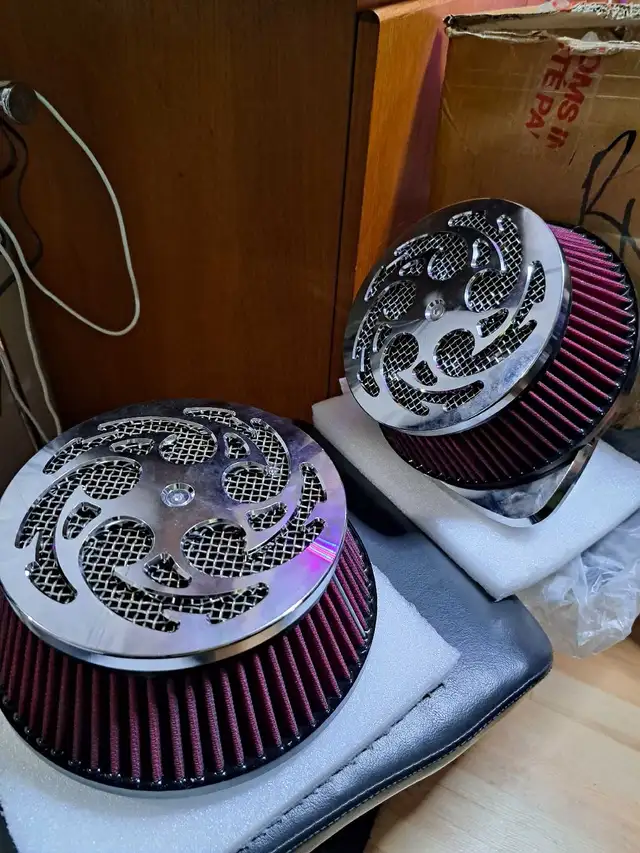 Suzuki M109  dual air Chrome  air filters