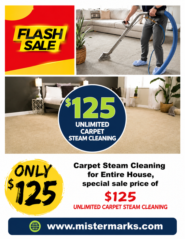$125 Carpet Steam Cleaning - unlimited