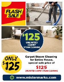 $125 Carpet Steam Cleaning - unlimited