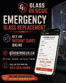 emergency glass replacement. instant quote on website