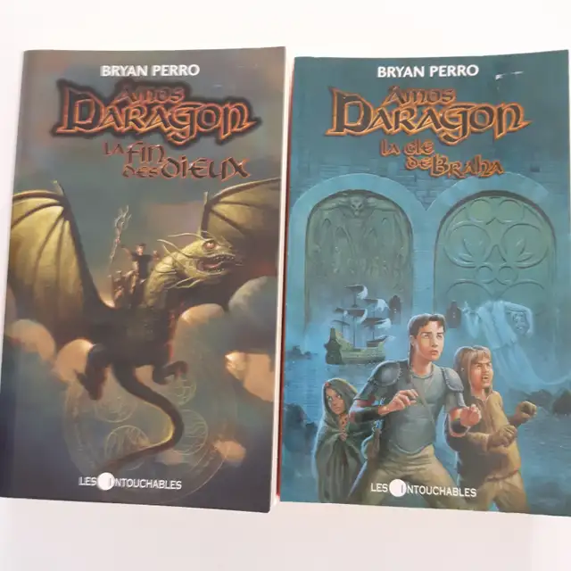 2LIVRES NEUFS ADO DE BRYAN PERRO LA CLÉ DE BRAHA LA FIN $5.00CHA