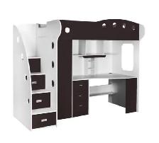 Loft Bed With Desk Chair and Lamp